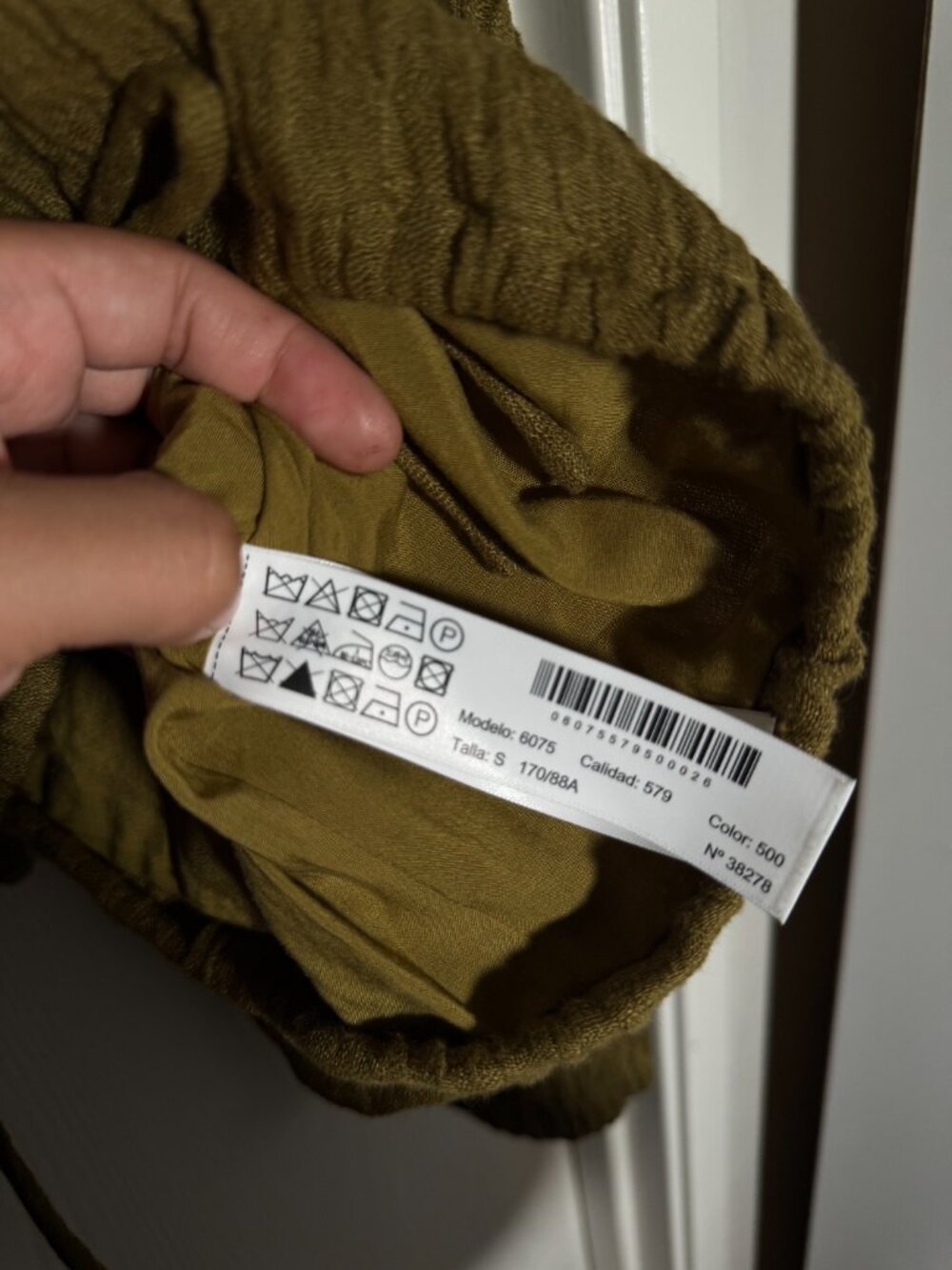 Massimo Dutti Linen Tie-Front Jacket Khaki Size S Gently Worn - Picture 4 of 7